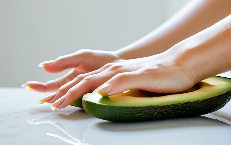손톱 큐티클 리무버 사용법 - **Prompt:** A close-up shot of an elegant woman's hands, specifically focusing on her fingernails an...